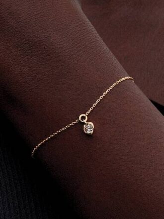 Pandora Talisman 14-karätiges Gold-Armband mit Herz-Kette und Lab-Grown Diamonds – 0,25 ct TW, 14-karätiges Gold Pandora Talisman 14-karätiges Gold-Armband mit Herz-Kette und Lab-Grown Diamonds – 0,25 ct TW, 14-karätiges Gold