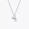 Pandora Talisman Dangle-Halskette aus Sterlingsilber mit Anhänger aus Lab-Grown Diamonds, „Evil Eye“ und Hamsa-Hand, 0,13 ct TW, Sterlingsilber