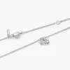 Pandora Talisman Dangle-Halskette aus Sterlingsilber mit Anhänger aus Lab-Grown Diamonds, „Evil Eye“ und Hamsa-Hand, 0,13 ct TW, Sterlingsilber