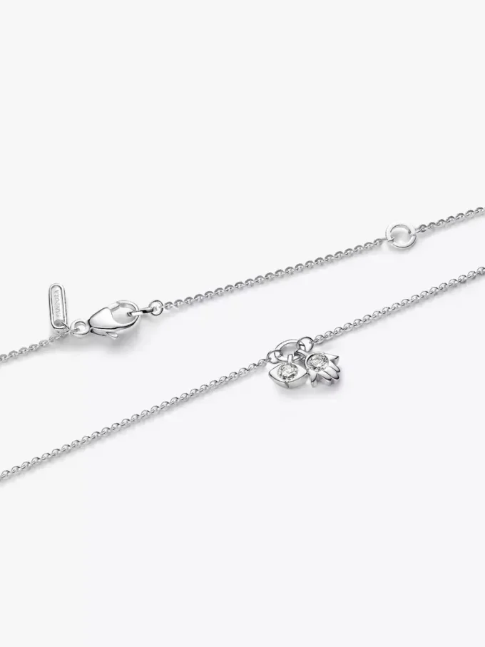 Pandora Talisman Dangle-Halskette aus Sterlingsilber mit Anhänger aus Lab-Grown Diamonds, „Evil Eye“ und Hamsa-Hand, 0,13 ct TW, Sterlingsilber