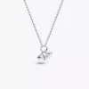 Pandora Talisman Dangle-Halskette aus Sterlingsilber mit Anhänger aus Lab-Grown Diamonds, „Evil Eye“ und Hamsa-Hand, 0,13 ct TW, Sterlingsilber