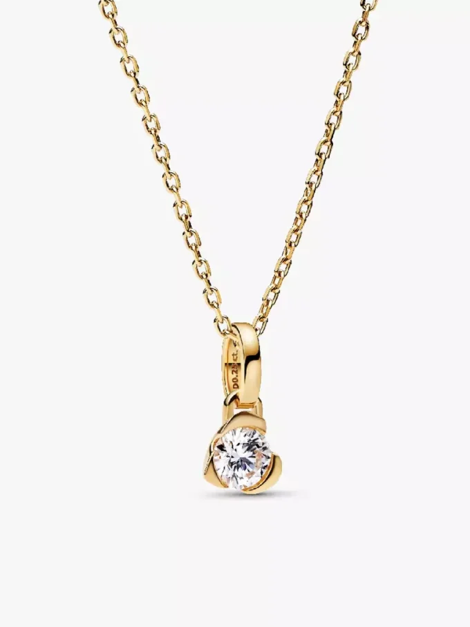 Pandora Talisman-Geschenkset mit im Labor gezüchtetem Diamant, 14 Karat Gold, 2er-Set