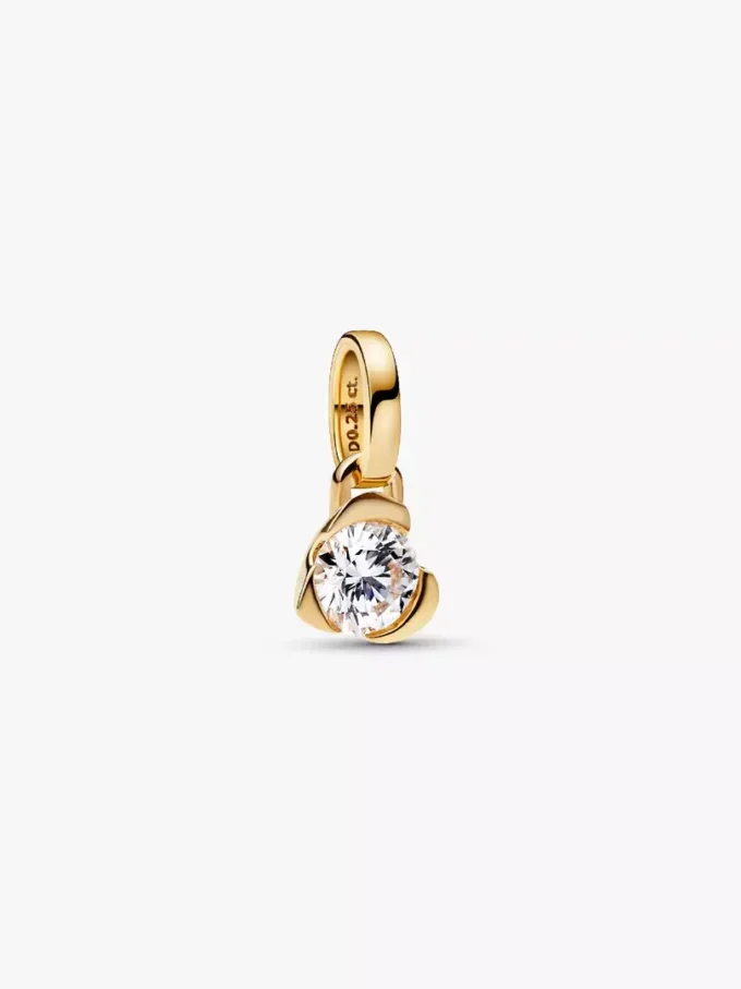 Pandora Talisman-Geschenkset mit im Labor gezüchtetem Diamant, 14 Karat Gold, 2er-Set