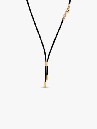 Pandora Talisman Halskette aus rotem recyceltem Polyesterband – 14-karätige Vergoldung Pandora Talisman Halskette aus rotem recyceltem Polyesterband – 14-karätige Vergoldung