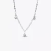 Pandora Talisman Halskette aus Sterlingsilber mit Lab-Grown-Diamanten, Papierklammerkette, 0,33 ct TW, Sterlingsilber