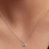 Pandora Talisman Halskette mit Anhänger aus Sterlingsilber mit Herz und Stern aus im Labor gezüchteten Diamanten, 0,13 Karat insgesamt, Sterlingsilber Pandora Talisman Halskette mit Anhänger aus Sterlingsilber mit Herz und Stern aus im Labor gezüchteten Diamanten, 0,13 Karat insgesamt, Sterlingsilber