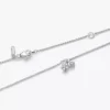 Pandora Talisman Halskette mit Anhänger aus Sterlingsilber mit Herz und Stern aus im Labor gezüchteten Diamanten, 0,13 Karat insgesamt, Sterlingsilber Pandora Talisman Halskette mit Anhänger aus Sterlingsilber mit Herz und Stern aus im Labor gezüchteten Diamanten, 0,13 Karat insgesamt, Sterlingsilber