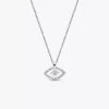 Pandora Talisman Halskette mit Anhänger aus Sterlingsilber und im Labor gezüchtetem Diamanten „Evil Eye“, 0,13 ct TW, Sterlingsilber