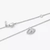 Pandora Talisman Halskette mit Anhänger aus Sterlingsilber und im Labor gezüchtetem Diamanten „Evil Eye“, 0,13 ct TW, Sterlingsilber
