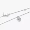 Pandora Talisman Halskette mit Hamsa-Hand-Anhänger aus Sterlingsilber und Lab-Grown Diamonds, 0,15 ct insgesamt, Sterlingsilber