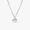 Pandora Talisman Halskette mit Herz-Anhänger aus Sterlingsilber und synthetischem Diamant – 0,25 ct TW, Sterlingsilber