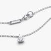 Pandora Talisman Halskette mit Herz-Anhänger aus Sterlingsilber und synthetischem Diamant – 0,25 ct TW, Sterlingsilber