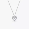 Pandora Talisman Halskette mit Herzanhänger aus Sterlingsilber und Lab-Grown Diamonds, 0,13 ct TW, Sterlingsilber