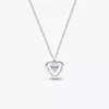 Pandora Talisman Halskette mit Herzanhänger aus Sterlingsilber und Lab-Grown Diamonds, 0,13 ct TW, Sterlingsilber
