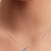Pandora Talisman Halskette mit Sternanhänger aus Sterlingsilber und Lab-Grown Diamonds, 0,15+ Karat insgesamt, Sterlingsilber