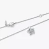 Pandora Talisman Halskette mit Sternanhänger aus Sterlingsilber und Lab-Grown Diamonds, 0,15+ Karat insgesamt, Sterlingsilber