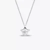 Pandora Talisman Halskette mit Sternanhänger aus Sterlingsilber und Lab-Grown Diamonds, 0,15+ Karat insgesamt, Sterlingsilber
