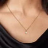 Pandora Talisman Mond-Anhänger aus 14 Karat Gold mit synthetischem Diamanten, 0,25 Karat insgesamt, 14 Karat Gold