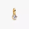 Pandora Talisman Mond-Anhänger aus 14 Karat Gold mit synthetischem Diamanten, 0,25 Karat insgesamt, 14 Karat Gold