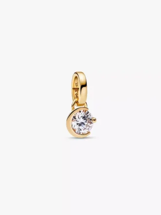 Pandora Talisman Mond-Anhänger aus 14 Karat Gold mit synthetischem Diamanten, 0,25 Karat insgesamt, 14 Karat Gold Pandora Talisman Mond-Anhänger aus 14 Karat Gold mit synthetischem Diamanten, 0,25 Karat insgesamt, 14 Karat Gold