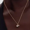 Pandora Talisman Mond-Anhänger aus 14 Karat Gold mit synthetischem Diamanten, 0,25 Karat insgesamt, 14 Karat Gold