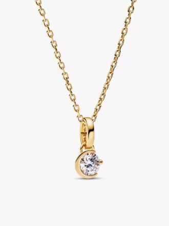 Pandora Talisman Mond-Anhänger mit synthetischem Diamanten, 0,25 Karat, 14 Karat vergoldet, 2er-Set Pandora Talisman Mond-Anhänger mit synthetischem Diamanten, 0,25 Karat, 14 Karat vergoldet, 2er-Set