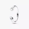 Pandora Talisman offener Ring aus Sterlingsilber mit Lab-Grown Diamonds, „Evil Eye“ und Hamsa-Hand, 0,13 ct TW, Sterlingsilber Pandora Talisman offener Ring aus Sterlingsilber mit Lab-Grown Diamonds, „Evil Eye“ und Hamsa-Hand, 0,13 ct TW, Sterlingsilber