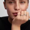 Pandora Talisman offener Ring aus Sterlingsilber mit Lab-Grown Diamonds, „Evil Eye“ und Hamsa-Hand, 0,13 ct TW, Sterlingsilber Pandora Talisman offener Ring aus Sterlingsilber mit Lab-Grown Diamonds, „Evil Eye“ und Hamsa-Hand, 0,13 ct TW, Sterlingsilber