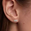 Pandora Talisman Ohrringe aus Sterlingsilber mit im Labor gezüchteten Diamanten in Herz- und Sternform, 0,20 Karat insgesamt, Sterlingsilber