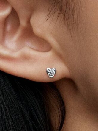 Pandora Talisman Ohrringe aus Sterlingsilber mit Lab-Grown Diamonds – 0,30 ct TW, Sterlingsilber