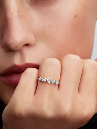 Pandora Talisman-Ring aus Sterlingsilber mit Lab-Grown Diamonds, 0,33 Karat insgesamt, Sterlingsilber