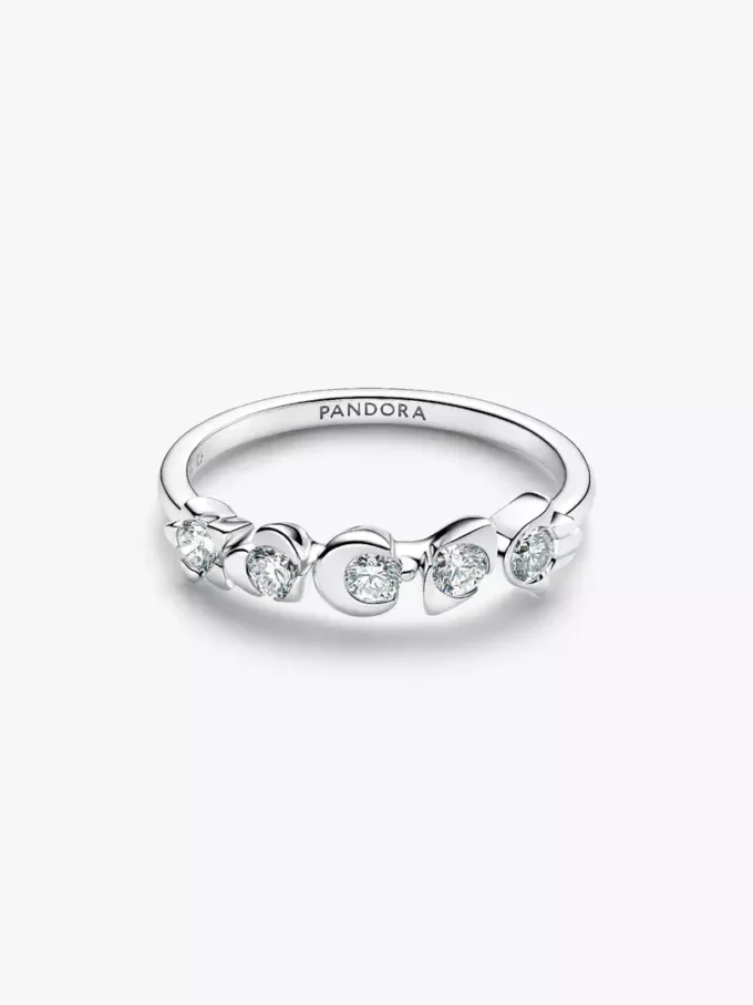 Pandora Talisman-Ring aus Sterlingsilber mit Lab-Grown Diamonds, 0,33 Karat insgesamt, Sterlingsilber Pandora Talisman-Ring aus Sterlingsilber mit Lab-Grown Diamonds, 0,33 Karat insgesamt, Sterlingsilber