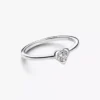 Pandora Talisman Sterling-Silber-Herzring mit synthetischem Diamanten, 0,25 Karat insgesamt, Sterling-Silber Pandora Talisman Sterling-Silber-Herzring mit synthetischem Diamanten, 0,25 Karat insgesamt, Sterling-Silber