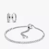 Pandora Timeless, funkelndes Tennisarmband- und Ohrring-Set 2er-Set
