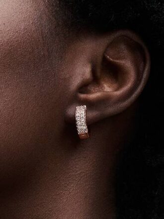 Pandora Timeless Pavé Doppelreihige Ohrringe – 14 Karat Roségoldbeschichtung