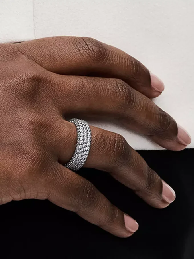 Pandora Timeless Pavé Dreireihiger Ring aus Sterlingsilber Pandora Timeless Pavé Dreireihiger Ring aus Sterlingsilber