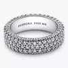 Pandora Timeless Pavé Dreireihiger Ring aus Sterlingsilber Pandora Timeless Pavé Dreireihiger Ring aus Sterlingsilber