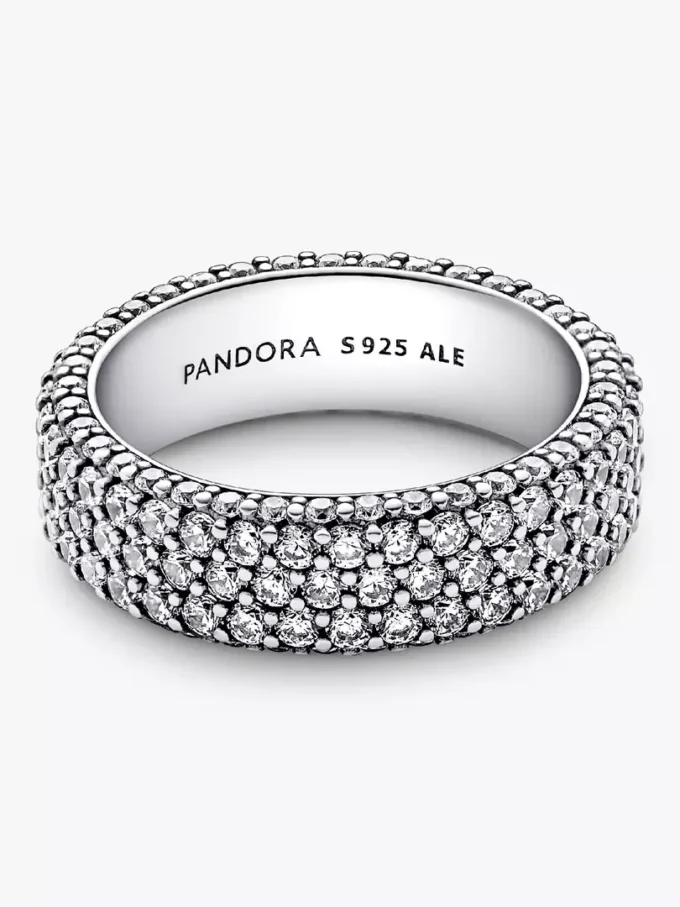 Pandora Timeless Pavé Dreireihiger Ring aus Sterlingsilber Pandora Timeless Pavé Dreireihiger Ring aus Sterlingsilber