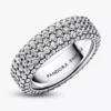 Pandora Timeless Pavé Dreireihiger Ring aus Sterlingsilber Pandora Timeless Pavé Dreireihiger Ring aus Sterlingsilber