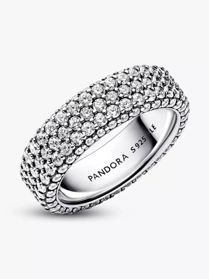 Pandora Timeless Pavé Dreireihiger Ring aus Sterlingsilber Pandora Timeless Pavé Dreireihiger Ring aus Sterlingsilber