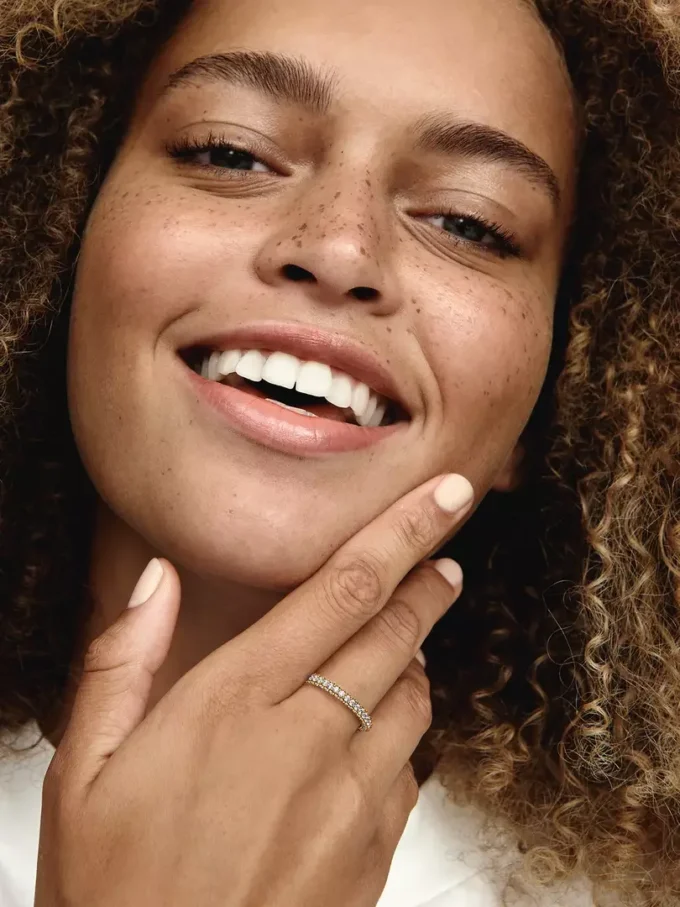 Pandora Timeless Pavé Einreihiger Ring, 14-karätige Vergoldung