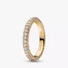 Pandora Timeless Pavé Einreihiger Ring, 14-karätige Vergoldung