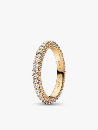 Pandora Timeless Pavé & Sparkling Wave Ring-Set – 2er-Set