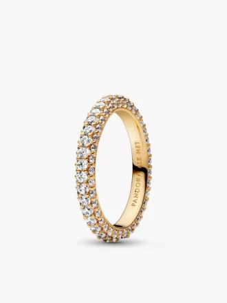 Pandora Timeless Pavé & Sparkling Wave Ring-Set, 2er-Set