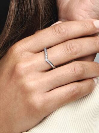 Pandora Timeless Wish Half Sparkling Ring – Sterlingsilber Pandora Timeless Wish Half Sparkling Ring – Sterlingsilber