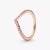 Pandora Timeless Wish Sparkling Pink Ring, 14 Karat Roségold-Beschichtung