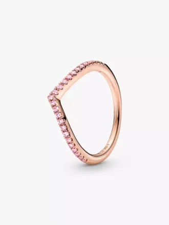 Pandora Timeless Wish Sparkling Pink Ring, 14 Karat Roségold-Beschichtung