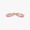 Pandora Timeless Wish Sparkling Pink Ring, 14 Karat Roségold-Beschichtung