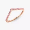 Pandora Timeless Wish Sparkling Pink Ring, 14 Karat Roségold-Beschichtung