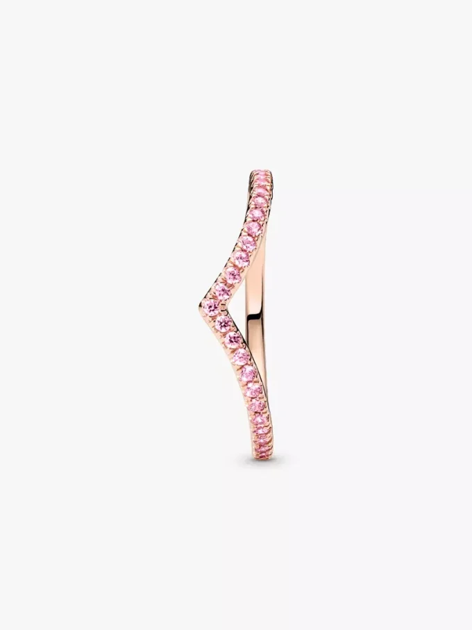 Pandora Timeless Wish Sparkling Pink Ring, 14 Karat Roségold-Beschichtung